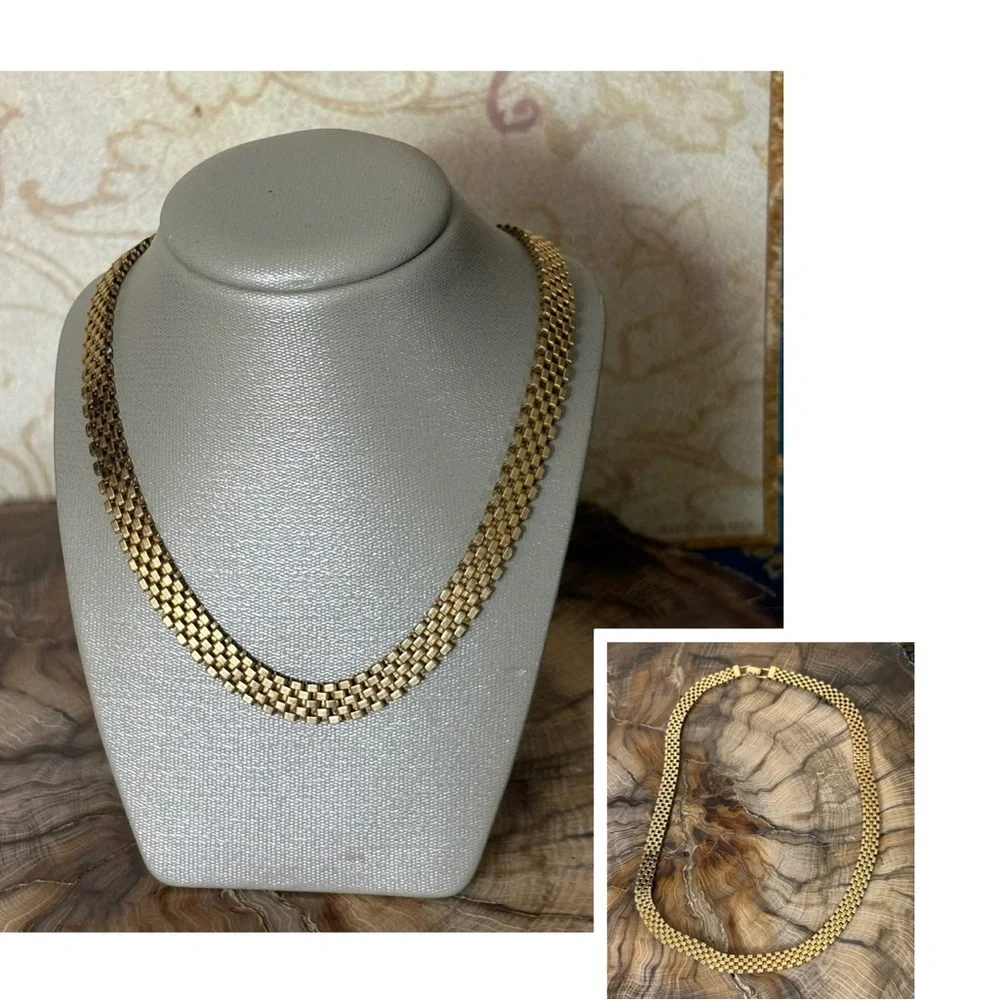 Antique Louis Stern FOPE Panther Link Collar Necklace 12K GF